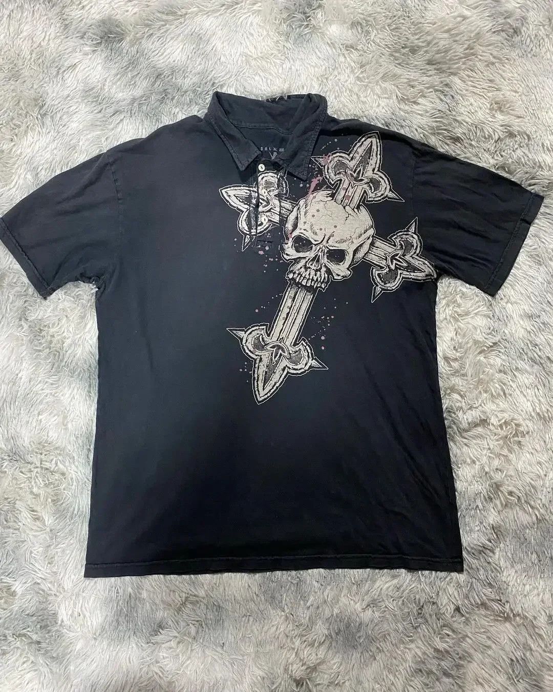 Vintage Skull Cross Tee Size US L / EU 52-54 / 3 - 1 Thumbnail