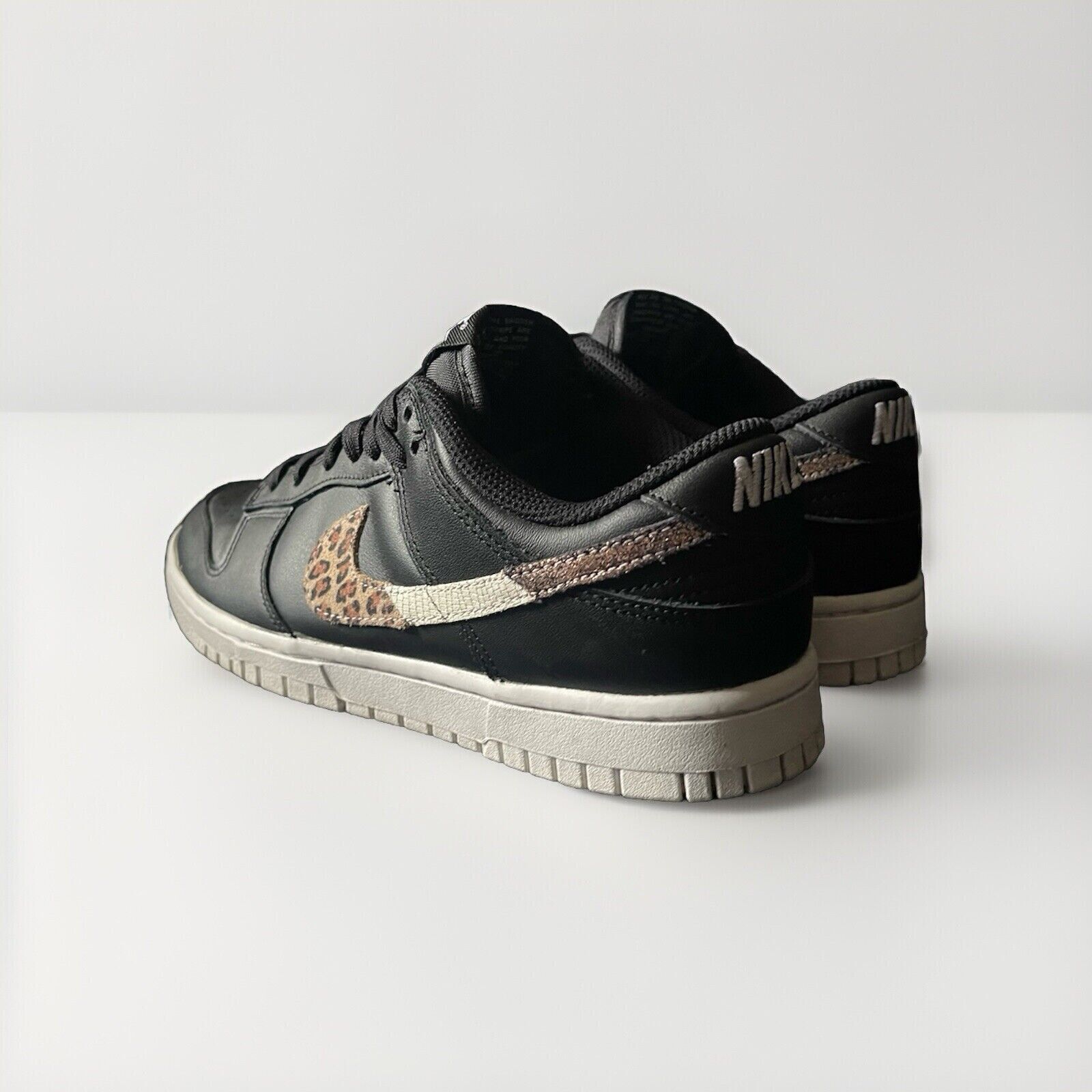 Nike Nike Dunk Low Primal Black Animal Print Swoosh DD7099-001 Size US 7 / IT 37 - 2 Thumbnail