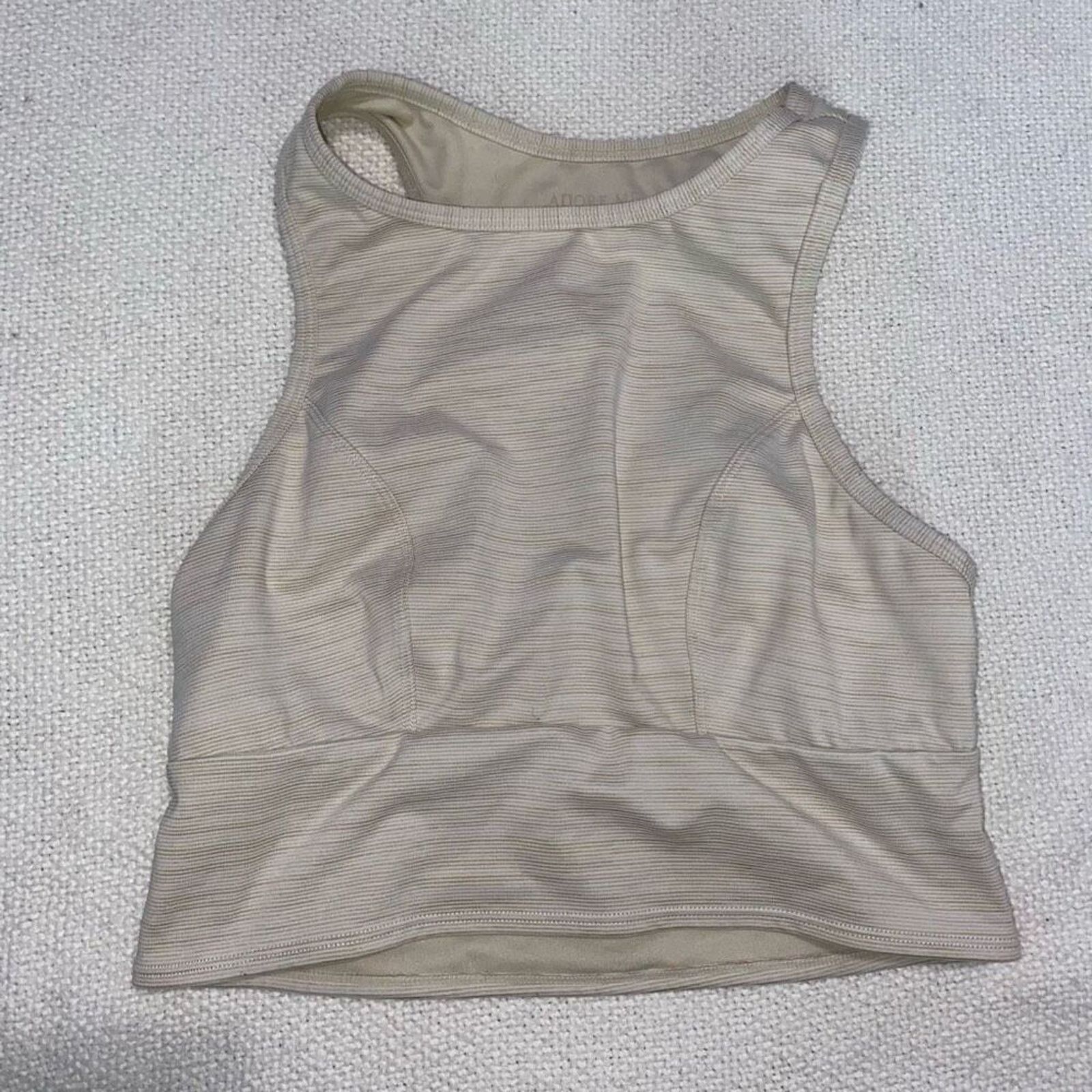 Other Adore Me Cream and Tan Neutral Sports Bra | Sz S Size ONE SIZE - 6 Thumbnail