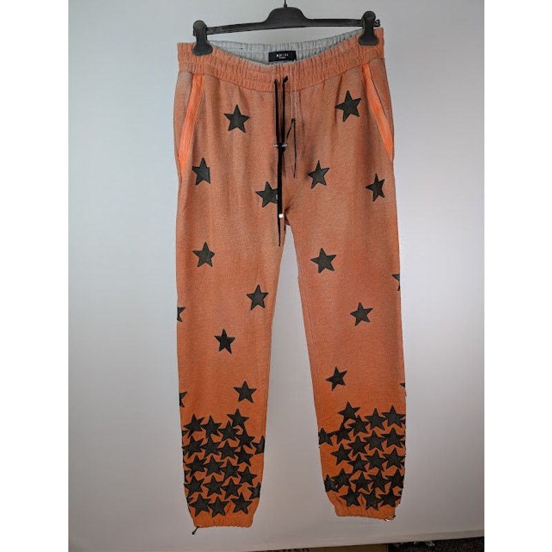 Amiri o1rshd1 Chemist Star Sweatpants in Orange / Black Size US 38 / EU 54 - 9 Thumbnail