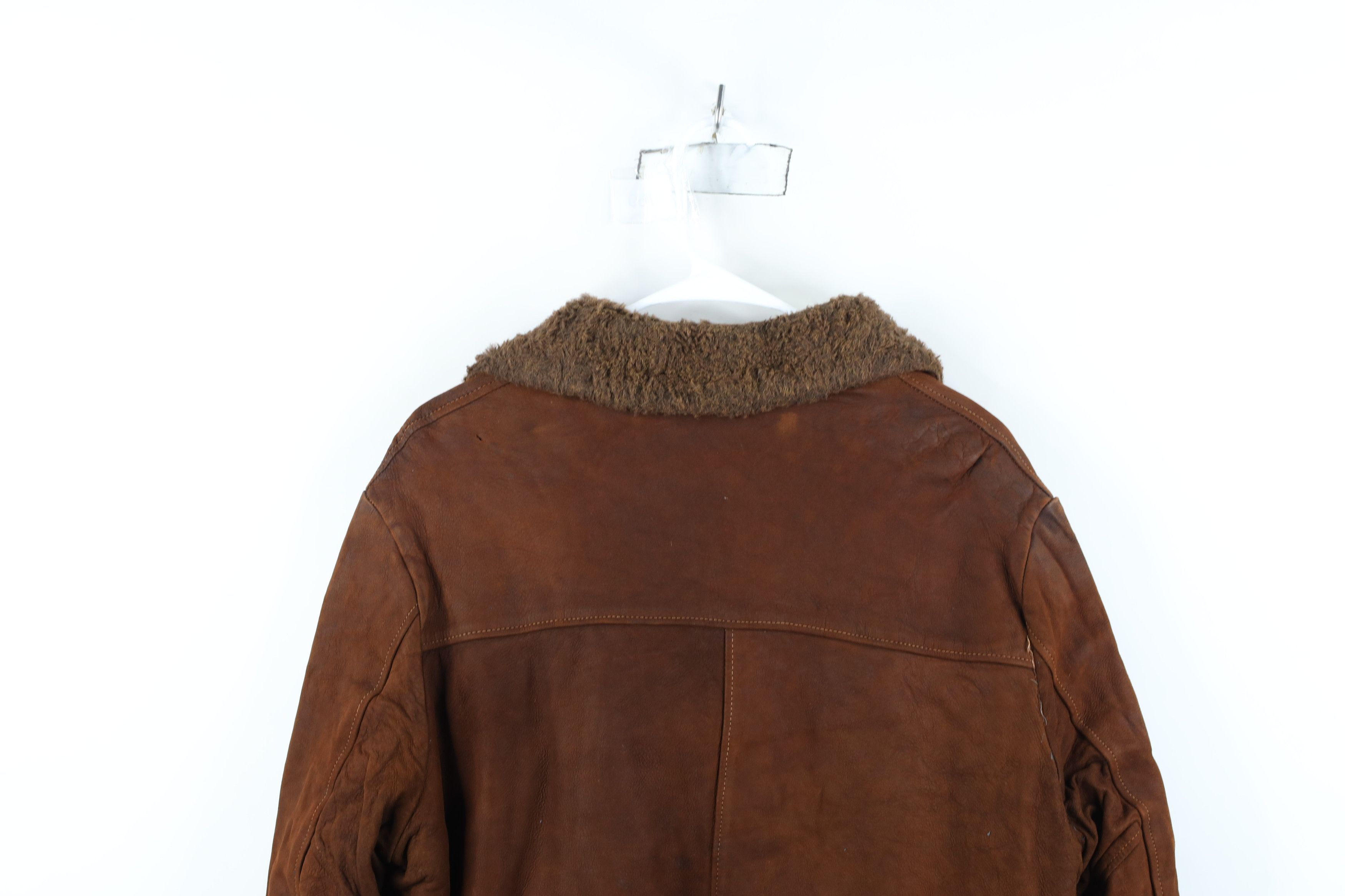 Vintage Vintage 50s McGregor Suede Leather Rancher Jacket Coat USA Size US XL / EU 56 / 4 - 16 Thumbnail