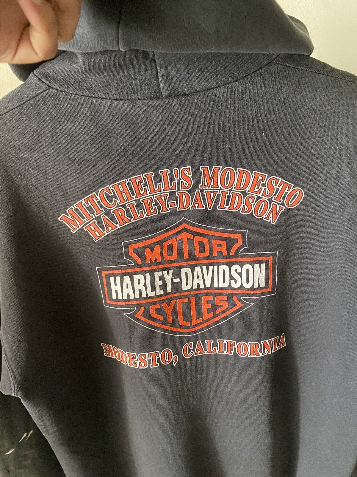 Harley Davidson Vintage Thrashed Faded 1990s Harley Davidson Flame Hoodie Size US M / EU 48-50 / 2 - 9 Thumbnail