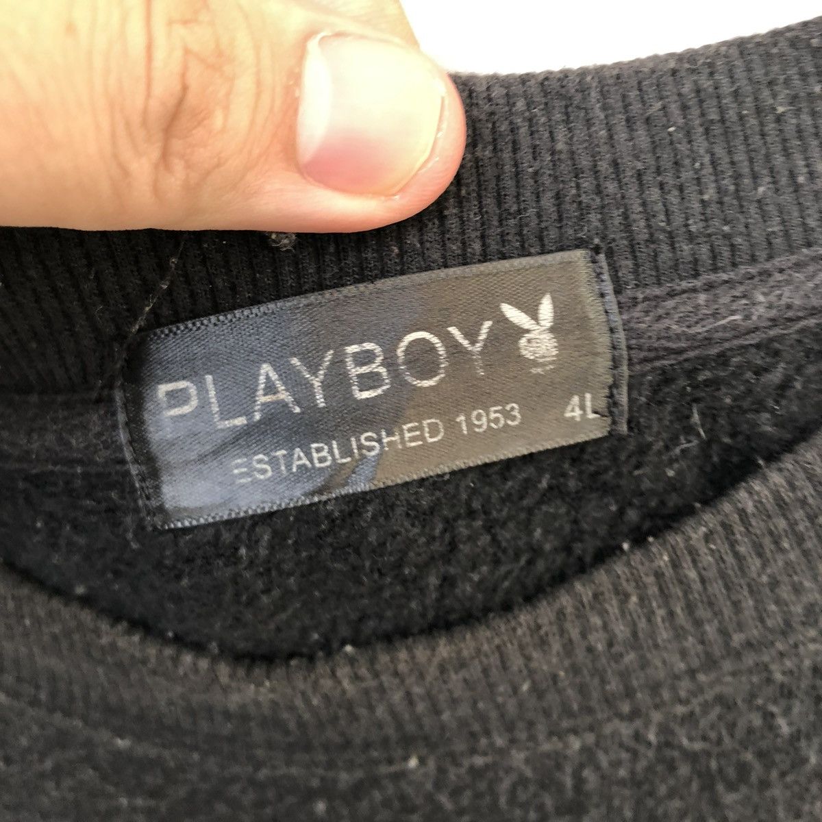 Japanese Brand Vintage 90s Playboy Bunny Camo Design Big Logo Sweatshirt. Size US XL / EU 56 / 4 - 6 Thumbnail