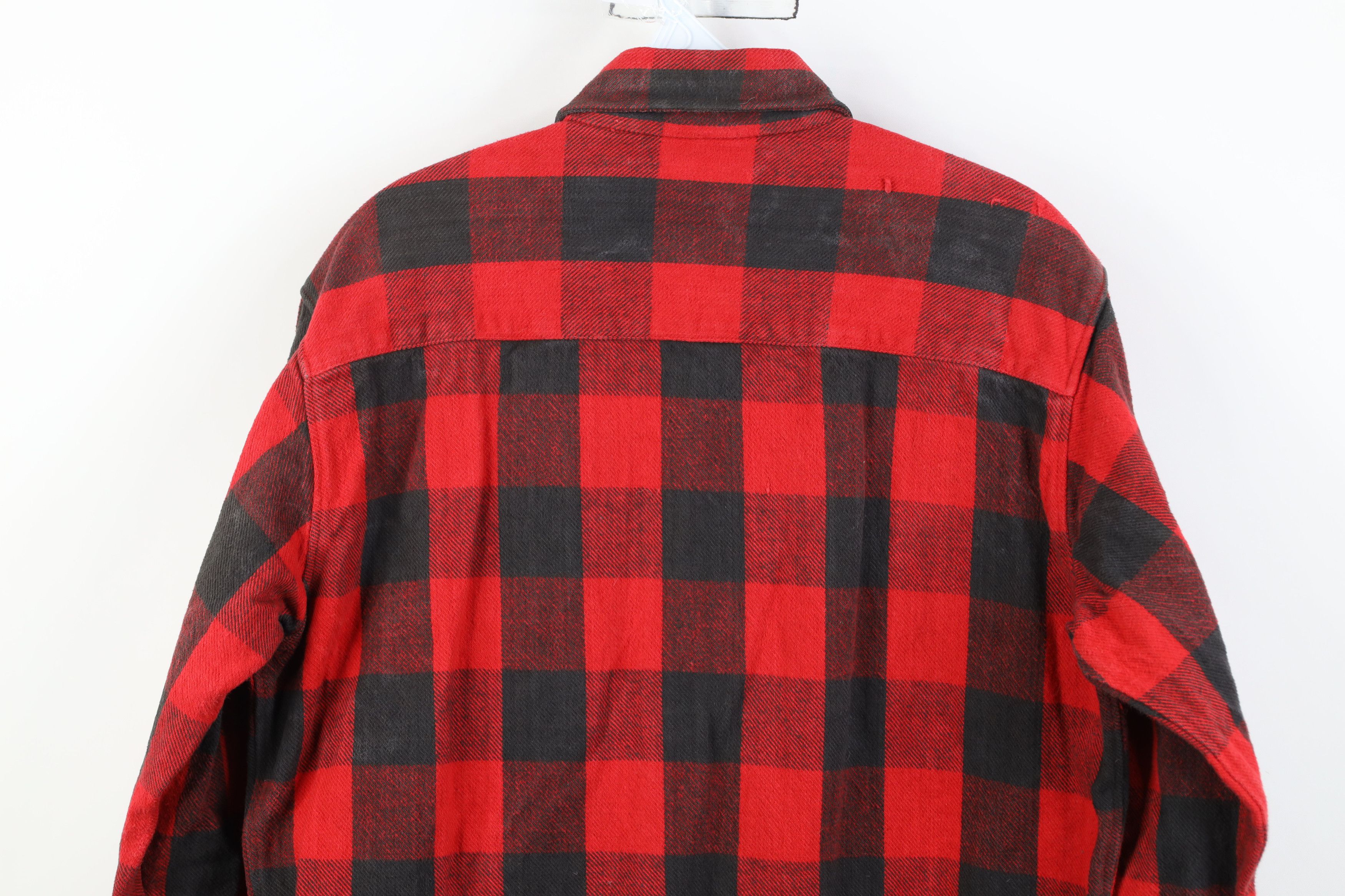 Vintage Vintage 90s Streetwear Heavyweight Button Shirt Plaid Size US M / EU 48-50 / 2 - 14 Thumbnail