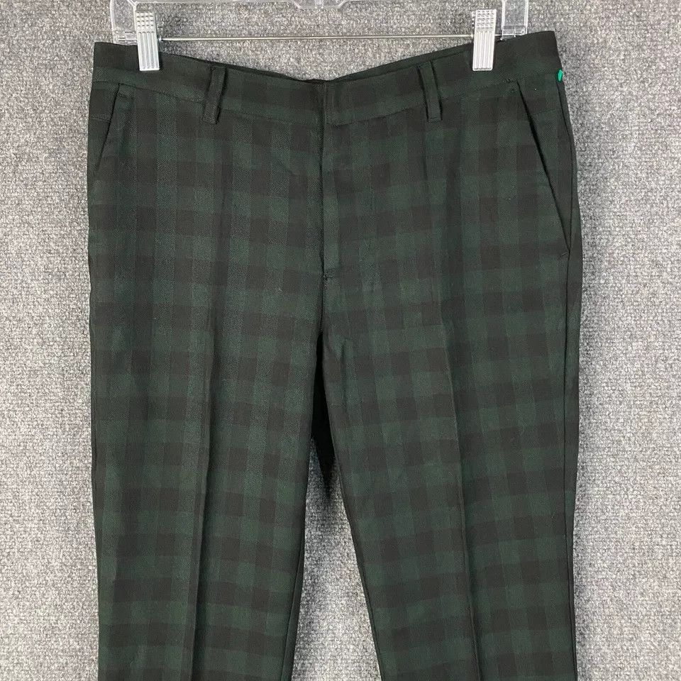 21 Men 21 Men Dress Pants Size 30 Checkers Polyester Inseam 29" Size US 30 / EU 46 - 2 Thumbnail