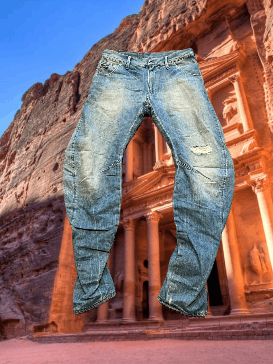 G-Star Vintage Y2K G-Star Raw logo distressed jeans 3D Size US 31 - 1 Thumbnail