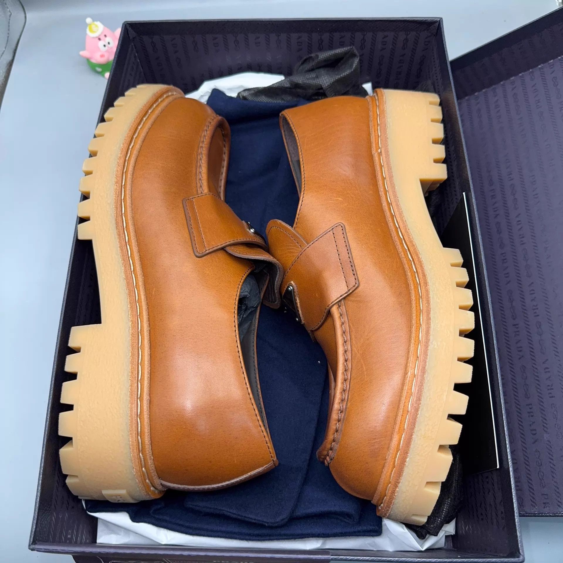 Prada PRADA Brown 6cm Loafers 43 Size US 9 / EU 42 - 6 Thumbnail