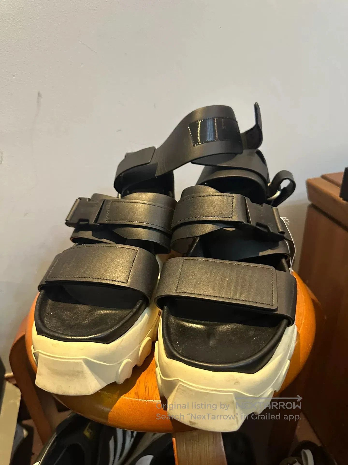 Rick Owens rick owens black leather sandals size 42. Size US 9 / EU 42 - 1 Thumbnail