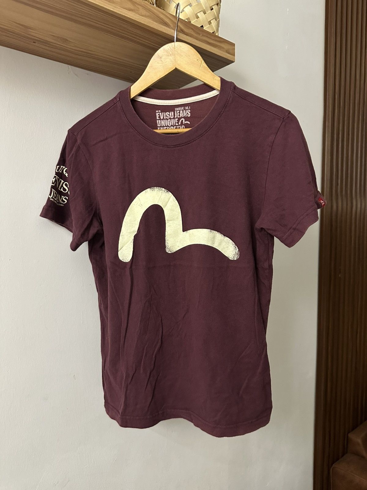 Evisu Evisu Og Logo Maroon T-Shirt Size US S / EU 44-46 / 1 - 1 Thumbnail