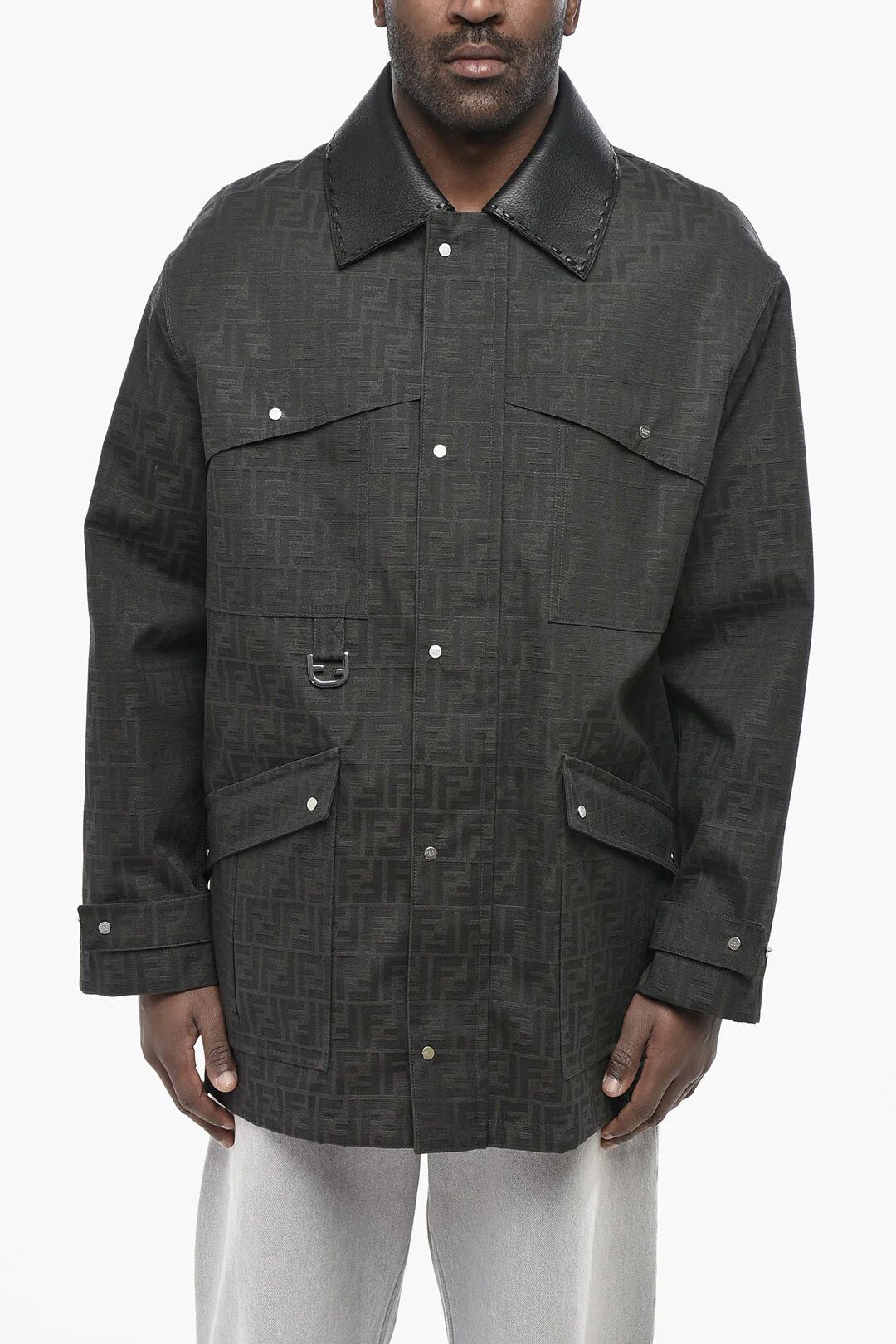 Fendi og1mm0426 Padded Utility Jacket in Brown Size US M / EU 48-50 / 2 - 1 Thumbnail