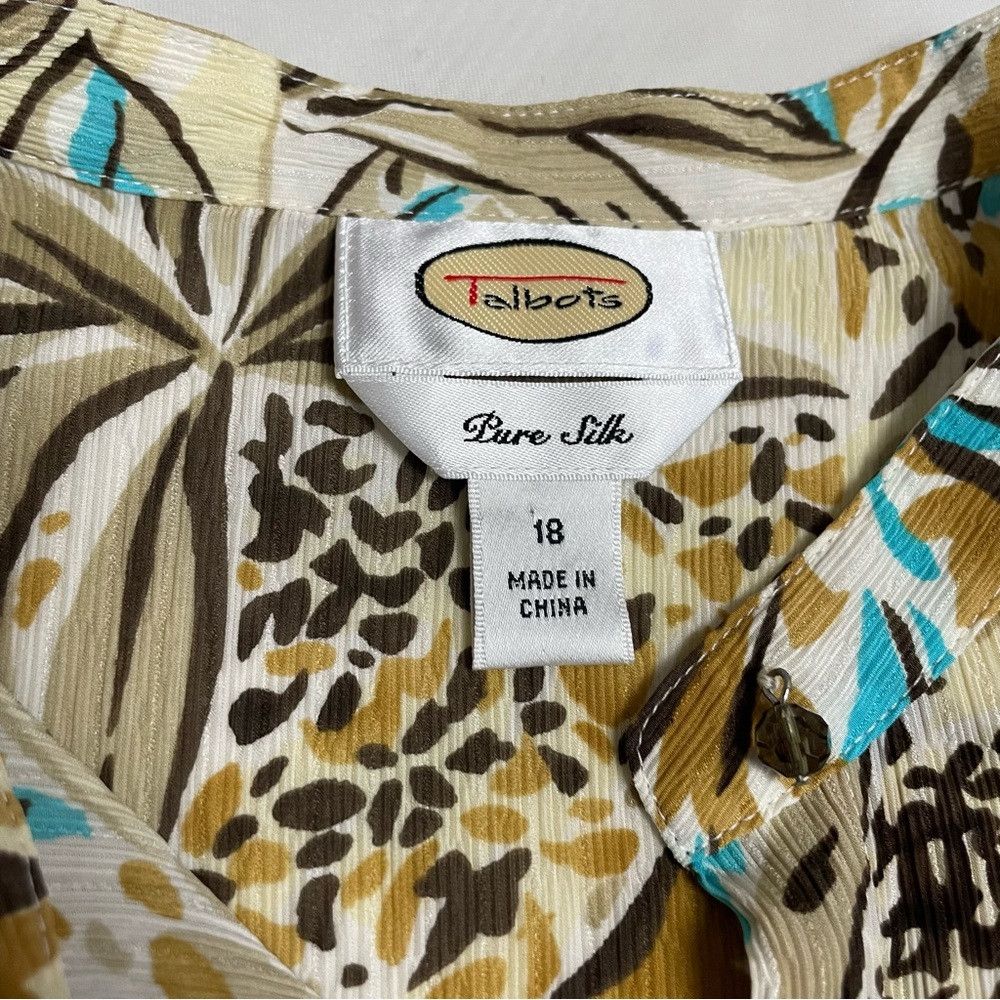 Talbots Talbots Pure Silk Crinkled Blouse Size L Size L / US 10 / IT 46 - 6 Thumbnail
