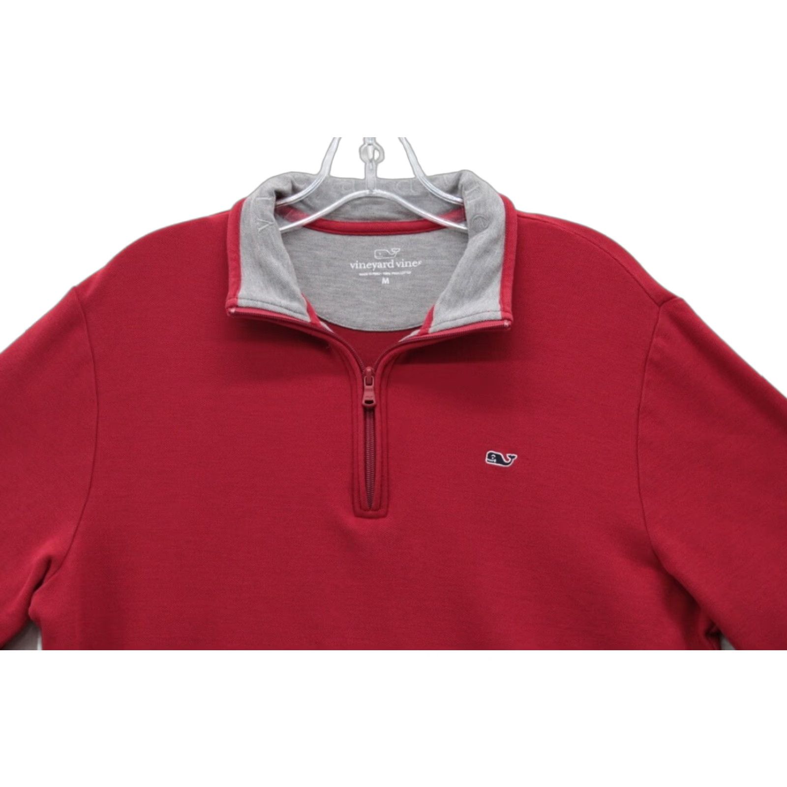Vineyard Vines Vineyard Vines Sweatshirt Men's Medium Red Henley Long Sleeve 1/4 Zip Preppy Size US M / EU 48-50 / 2 - 1 Thumbnail