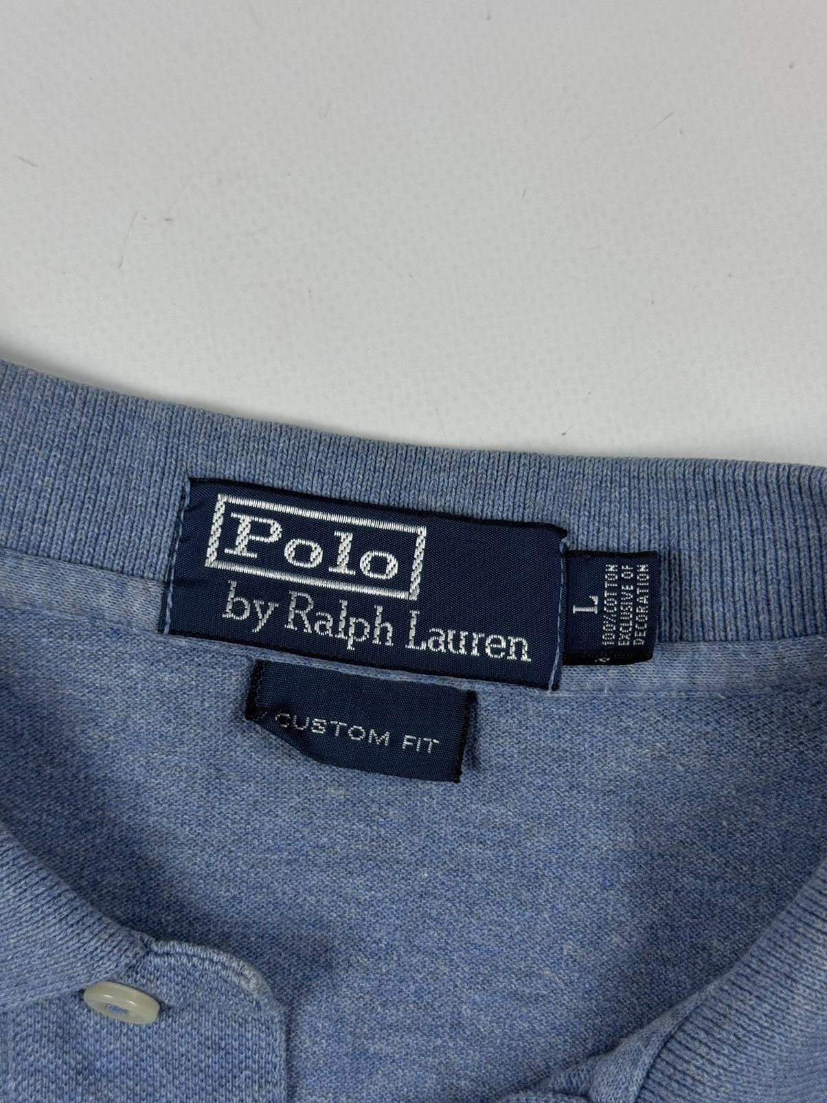 Polo Ralph Lauren × Vintage Polo Ralph Lauren Short Sleeve Blue Polo Shirt Size US L / EU 52-54 / 3 - 10 Thumbnail