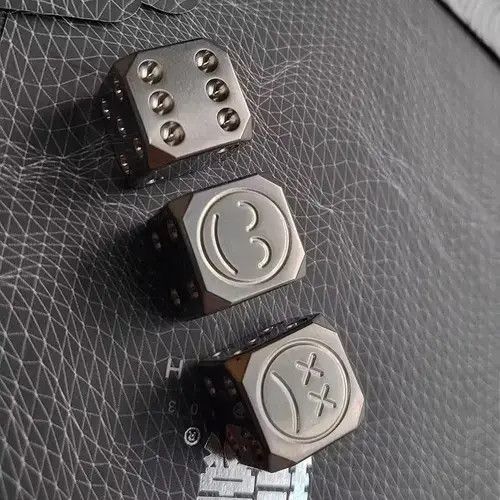 Other 2pcs Titanium Alloy Dice Creative Dice Outdoor Small Toy Size ONE SIZE - 1 Thumbnail