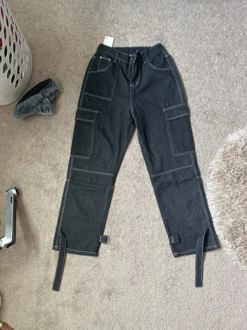 Jean elastic waist cargo pants Size US 30 / EU 46 - 1 Thumbnail