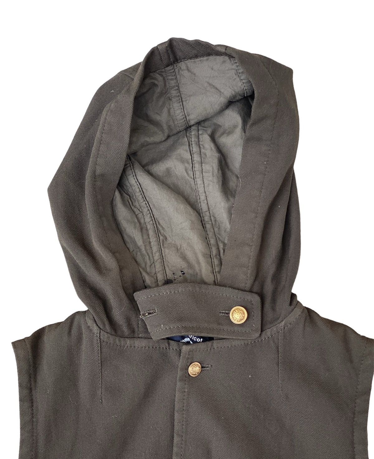 Comme des Garcons × Japanese Brand × Junya Watanabe Tricot Comme Des Garcons Vest Hoodie Green Army Japan Parka Size US S / EU 44-46 / 1 - 3 Thumbnail