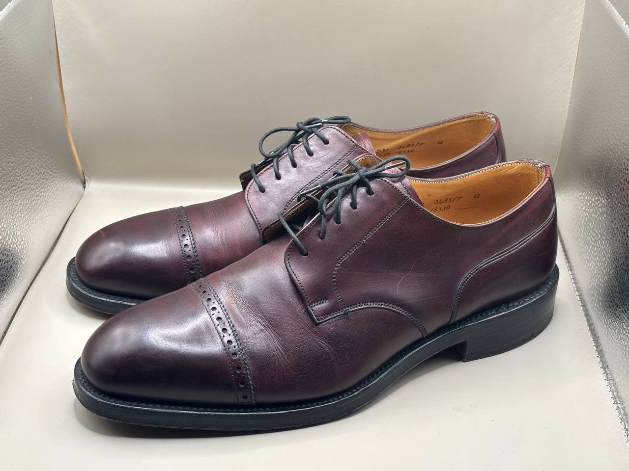 Prada PRADA Made in England Leather Cap-Toe Derby Shoes UK 12 Size US 13 / EU 46 - 4 Thumbnail