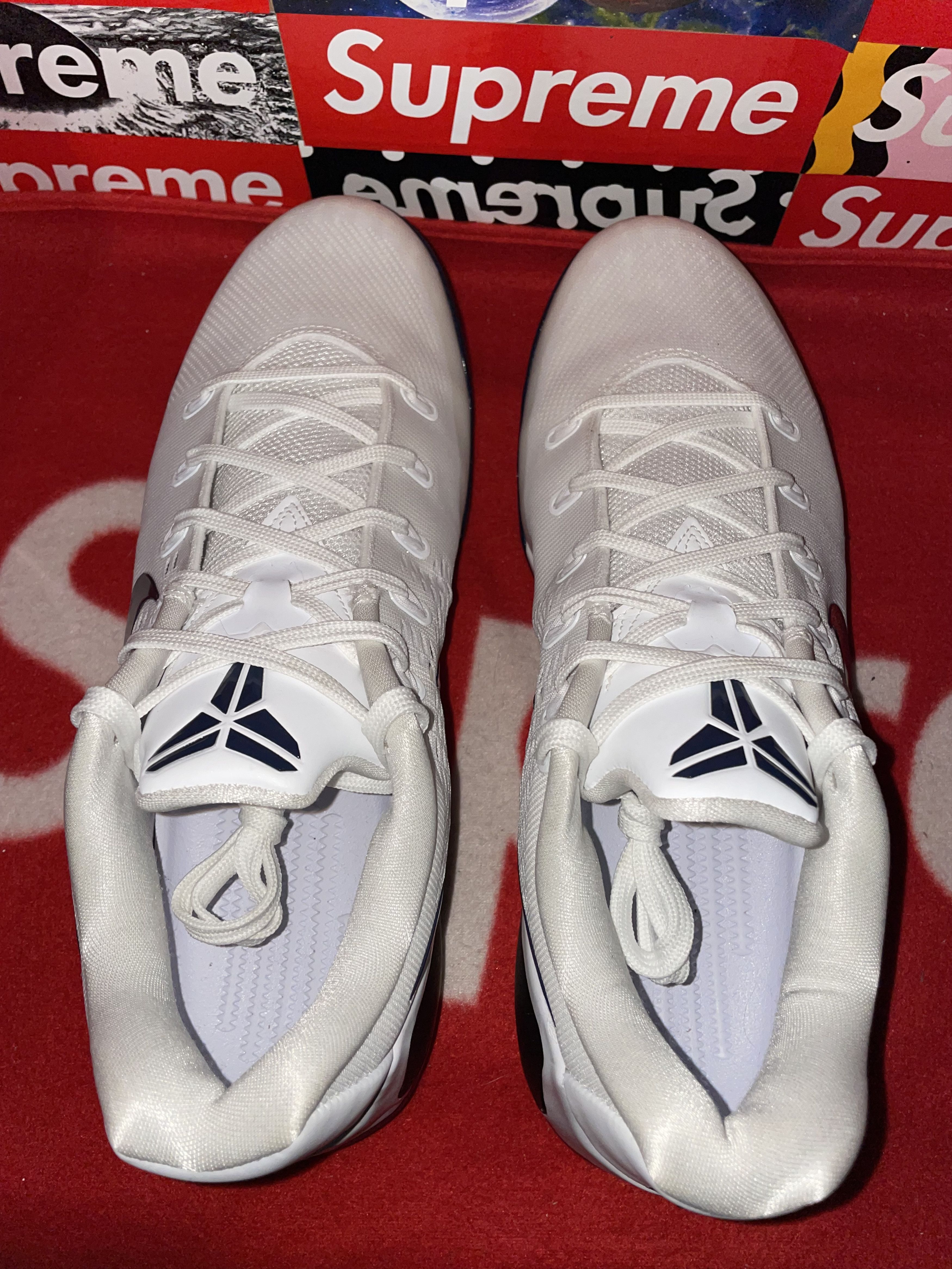 Nike Nike Kobe 9 Elite Low EM TB White Midnight Navy IH5095-101 Size US 15 / EU 48 - 4 Thumbnail