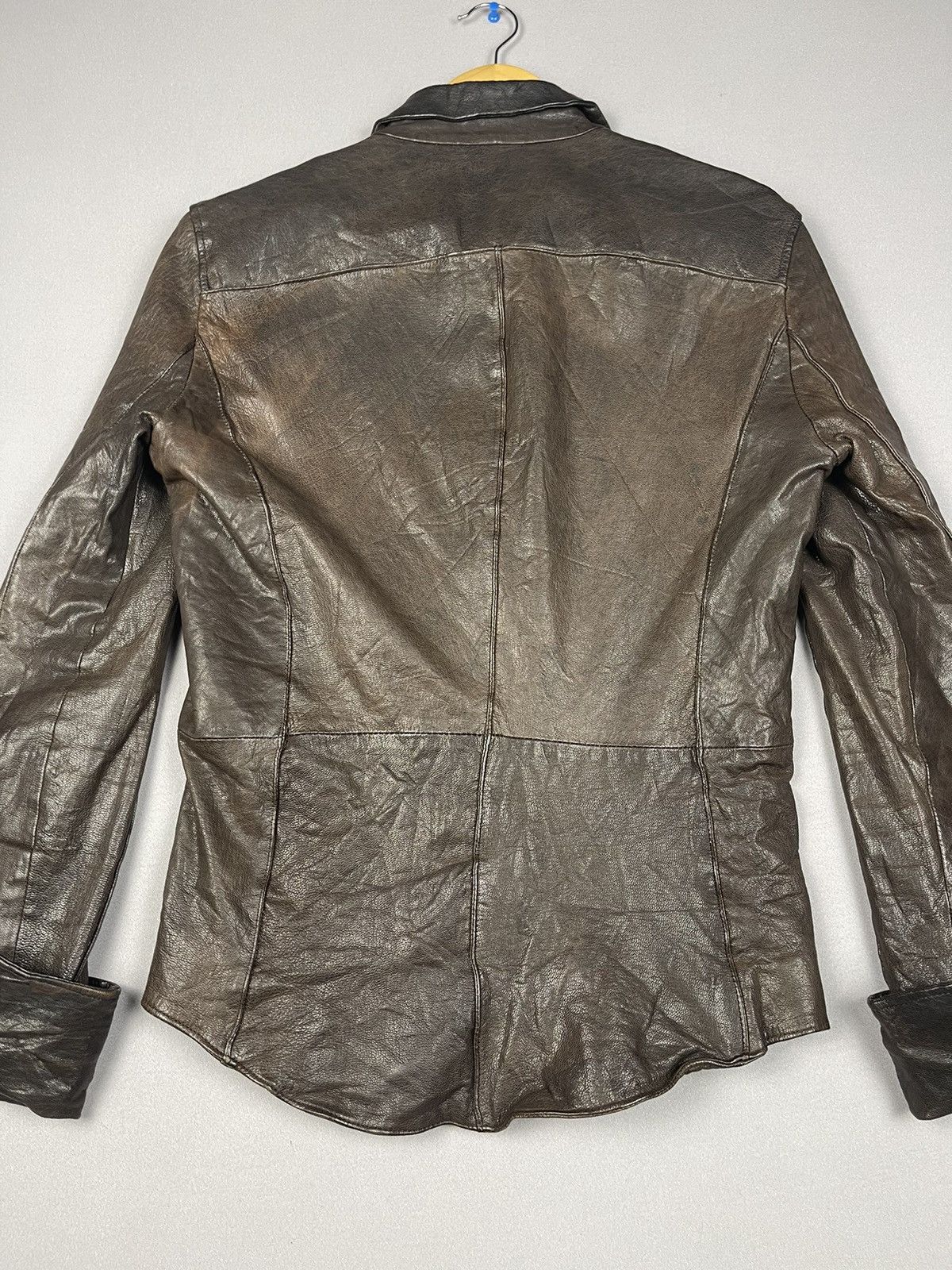 AKM AKM JAPAN Beauty Shine Brown Leather Jacket Size M / US 6-8 / IT 42-44 - 6 Thumbnail