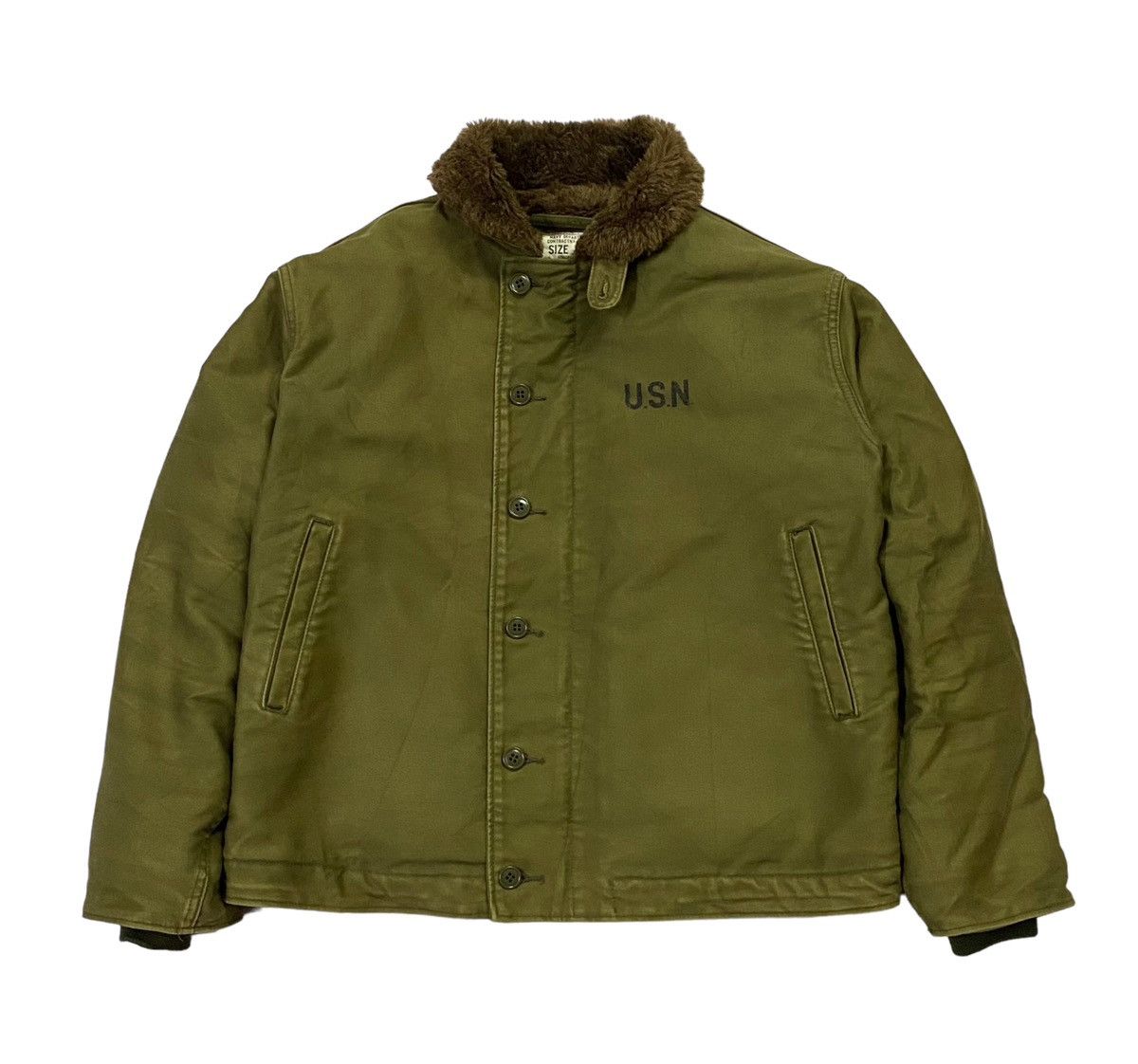 Vintage Vintage Houston U.S.N Navy N-1 Deck Jacket Size US L / EU 52-54 / 3 - 2 Thumbnail