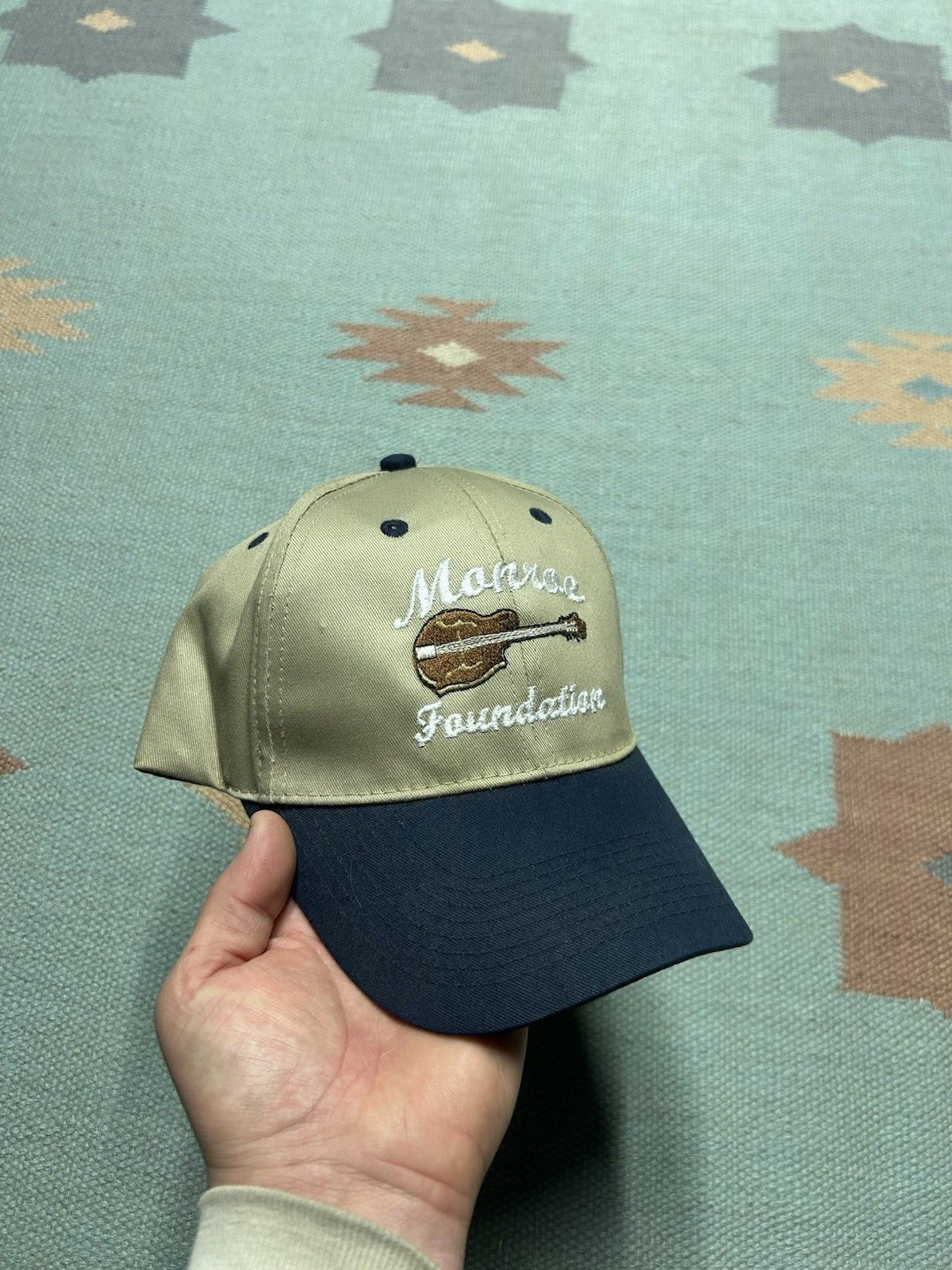Vintage Vtg strapbac hat Bill Monroe Foundation bluegrass guitar tan Size ONE SIZE - 1 Thumbnail