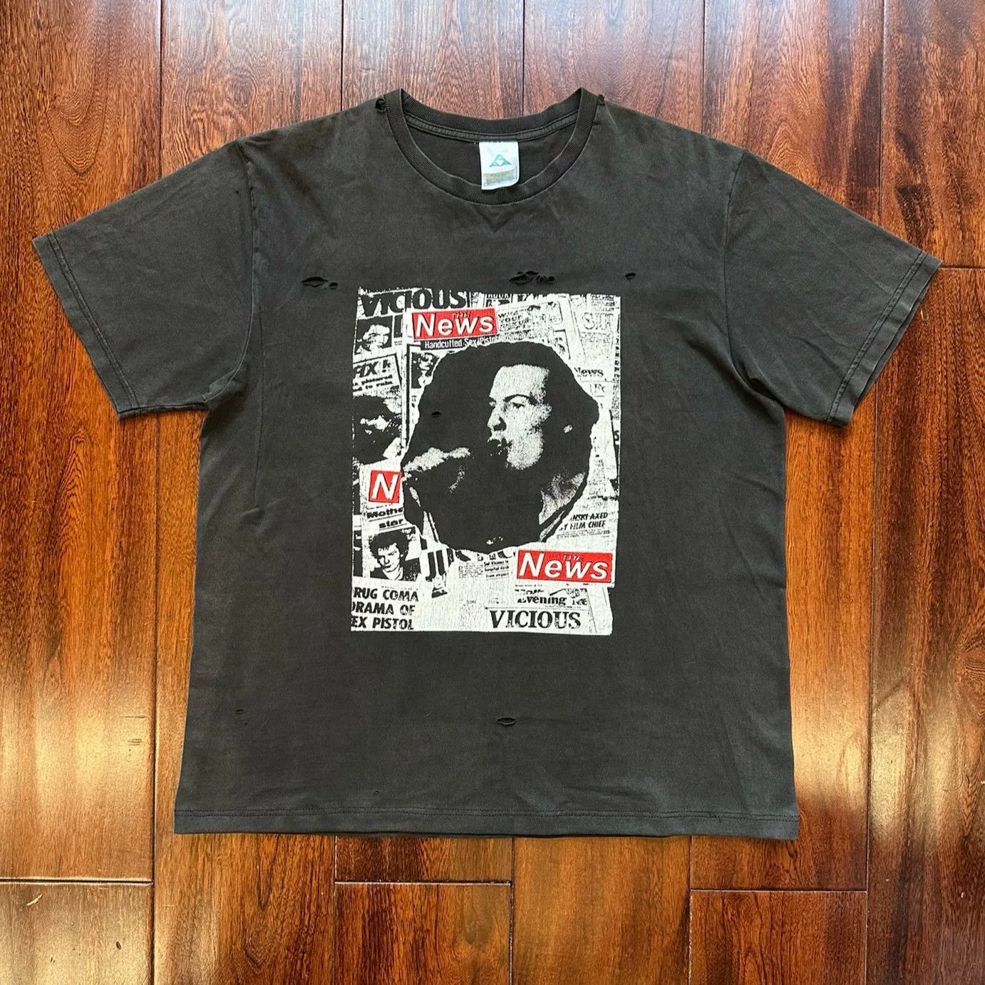 Malcolm McLaren Sex Pistols Sid Vicious Vintage 00s Tee Size US M / EU 48-50 / 2 - 1 Thumbnail