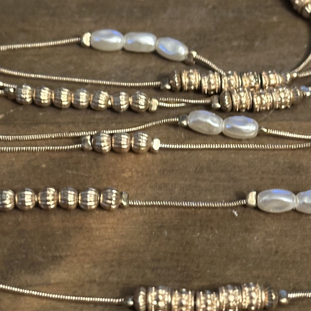 Chicos Chico’s Hexi long pearl gold tone double strand necklace Size ONE SIZE - 4 Thumbnail