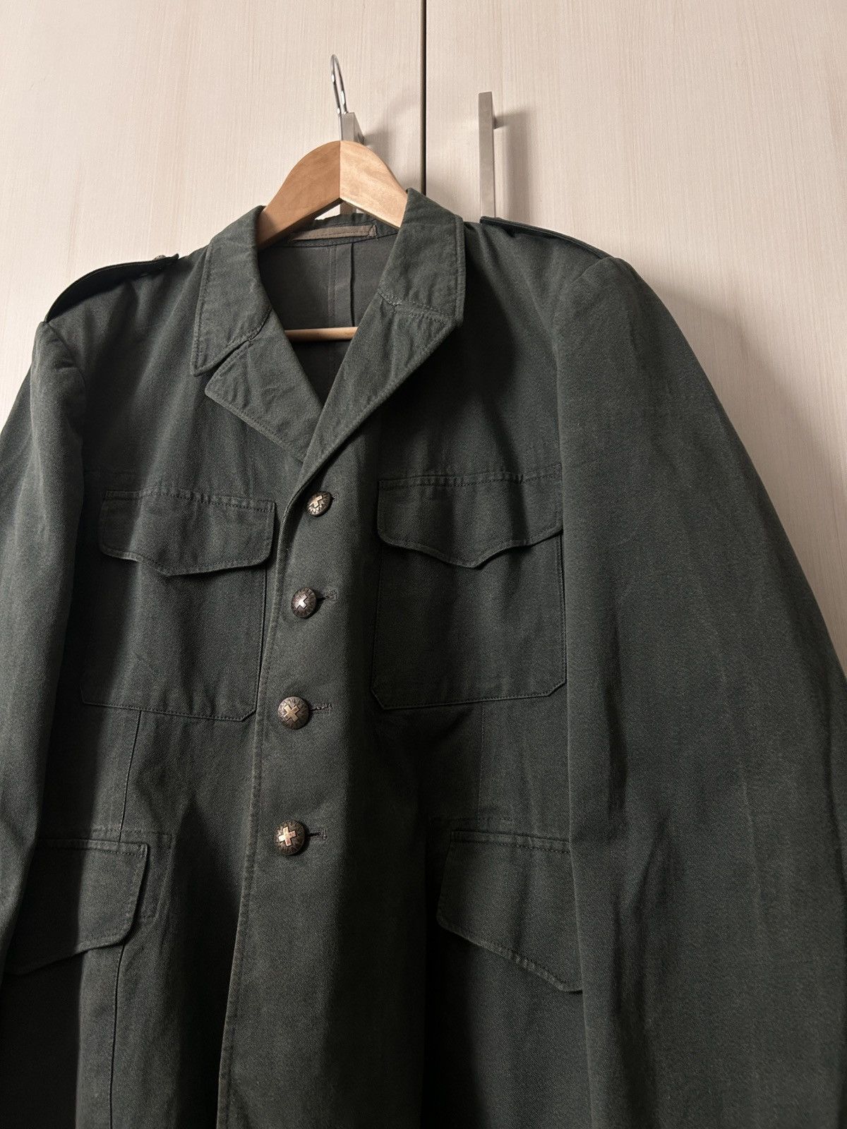 Army Of Me Vintage Swiss 🇨🇭 army mens military jacket 1950-70s Size US M / EU 48-50 / 2 - 3 Thumbnail