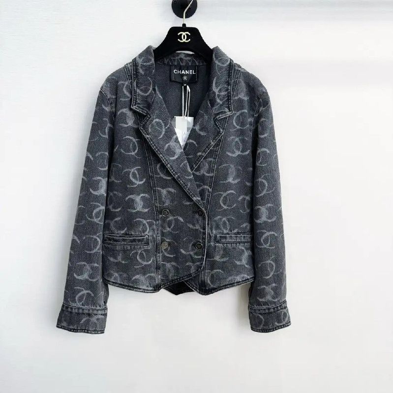 Chanel Gray Women's Jacket Size S 0089
