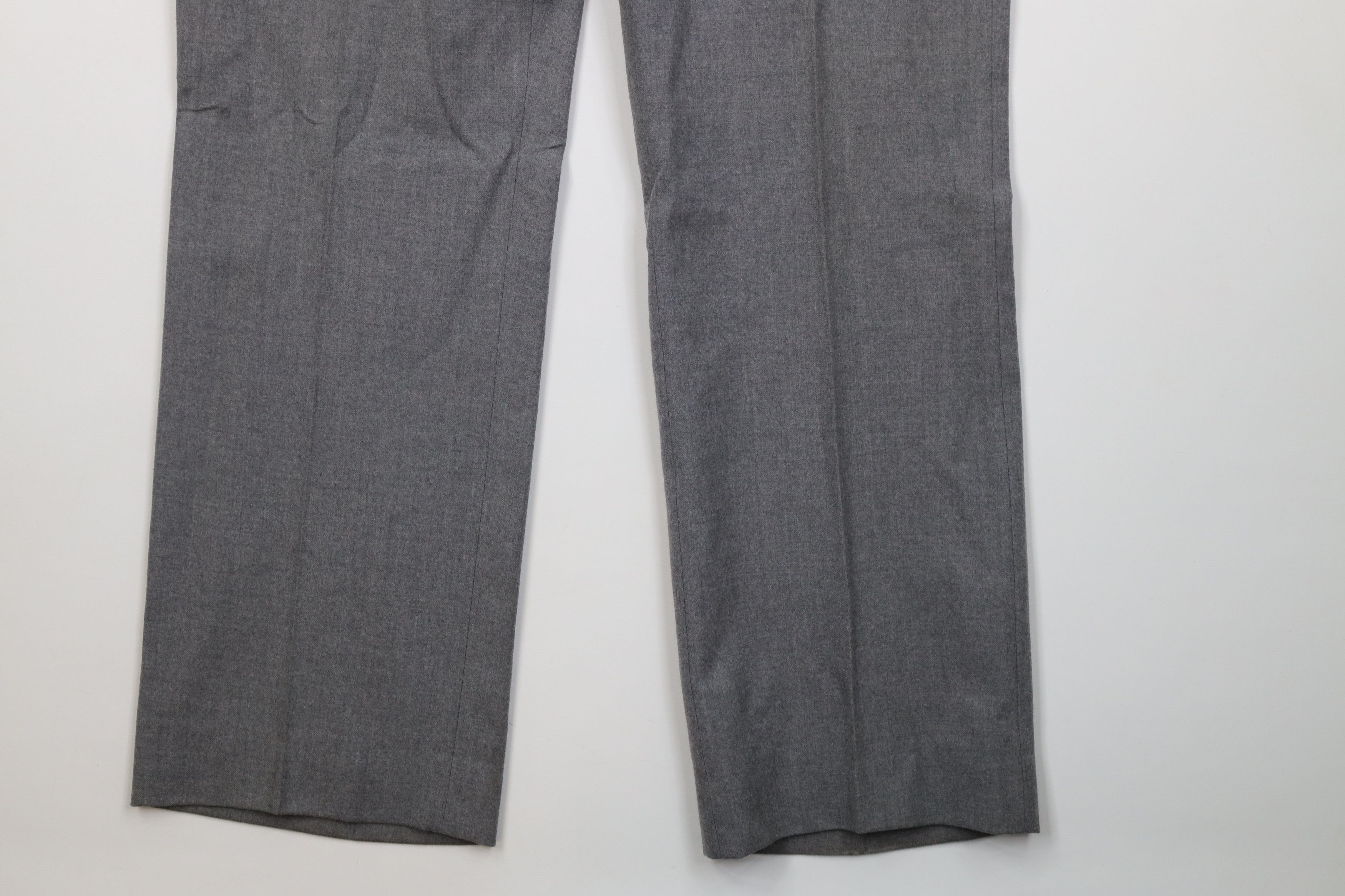 Vintage Vintage 70s Streetwear Wool Wide Leg Chino Pants Gray Size US 38 / EU 54 - 5 Thumbnail