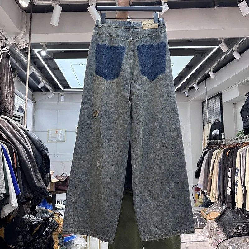Japanese Brand × Vintage Ripped jeans reverse pocket Size US 33 - 2 Thumbnail