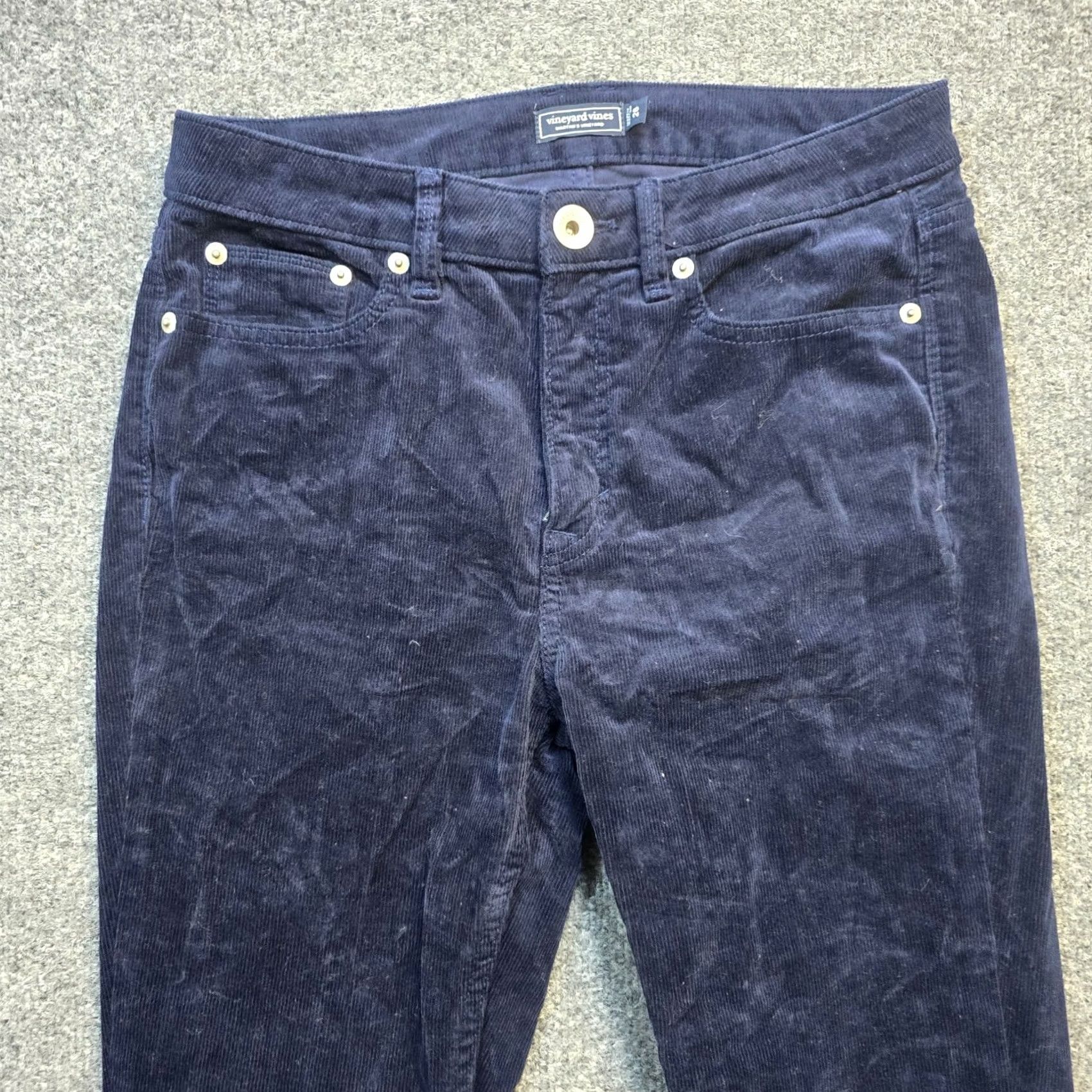 Vineyard Vines Vineyard Vines Pants Womens Size 26 Blue Corduroy Straight Leg Preppy Casual Dress Pants Size 26" / US 2 / IT 38 - 2 Thumbnail