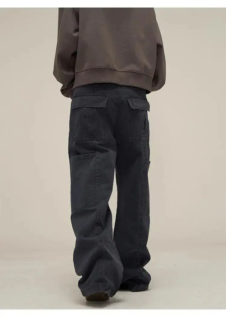 Japanese Brand Retro solid color loose fitting jeans Size US 32 / EU 48 - 4 Thumbnail