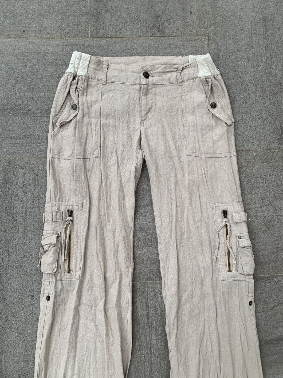 Other Private Beach Linen Drawstring Pants Size 28" / US 6 / IT 42 - 2 Thumbnail