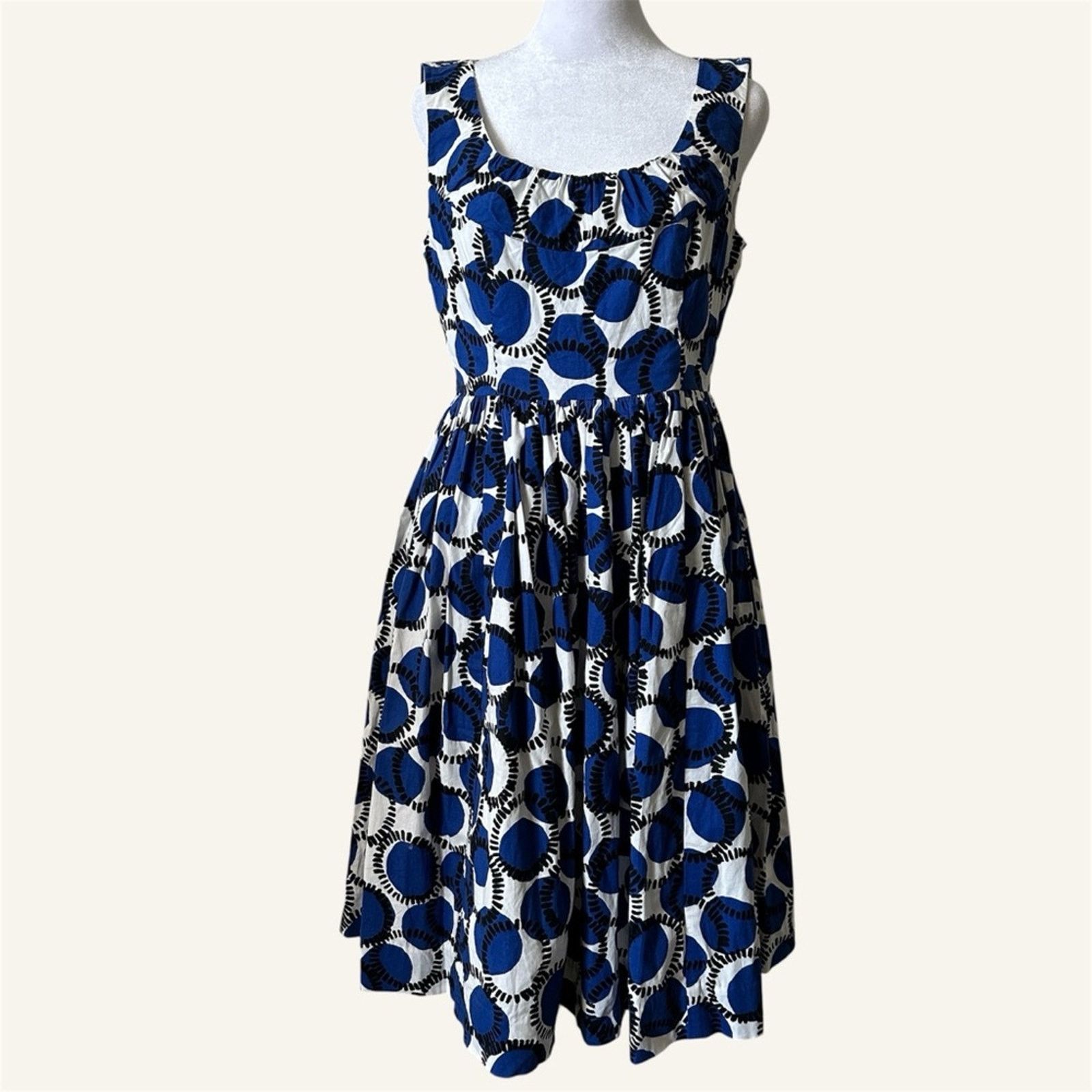 Kate Spade KATE SPADE Stamped Dots Fit & Flare Empire Waist Dress Size XS / US 0-2 / IT 36-38 - 3 Thumbnail