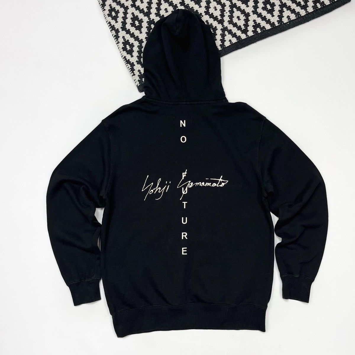 Yohji Yamamoto × NEW ERA NO FUTURE Logo Hoodie Black
