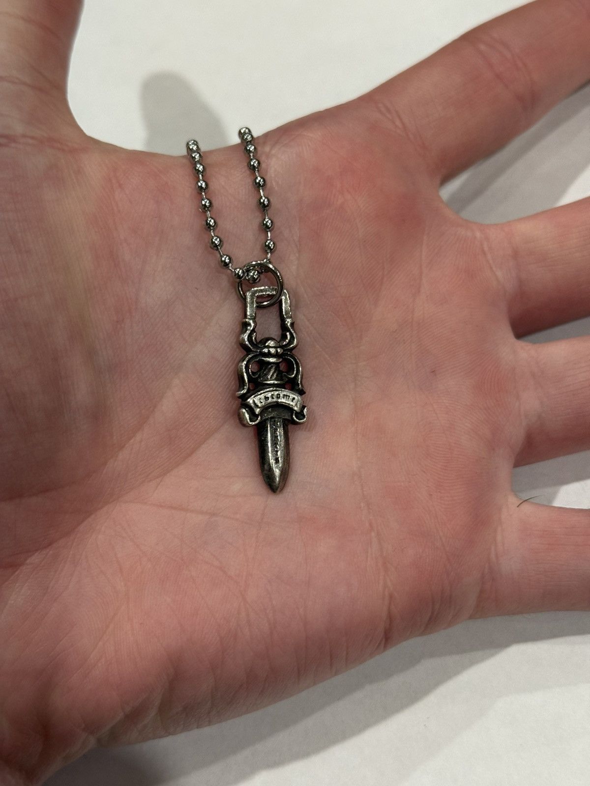 Chrome Hearts Chrome Hearts Dagger Pendant Ball Chain Necklace Silver .925 Size ONE SIZE - 3 Thumbnail