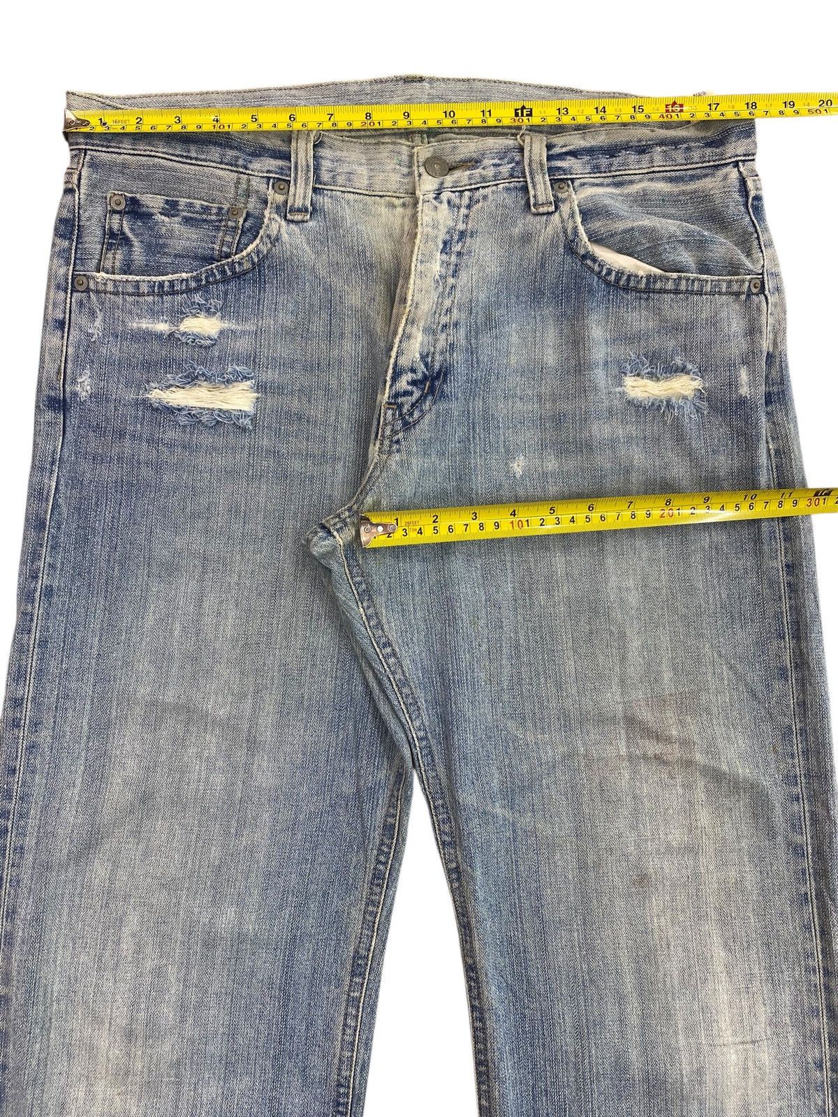 Uniqlo Uniqlo Faded Blue Wash Ripped Style Loose Jeans Size US 36 / EU 52 - 9 Thumbnail