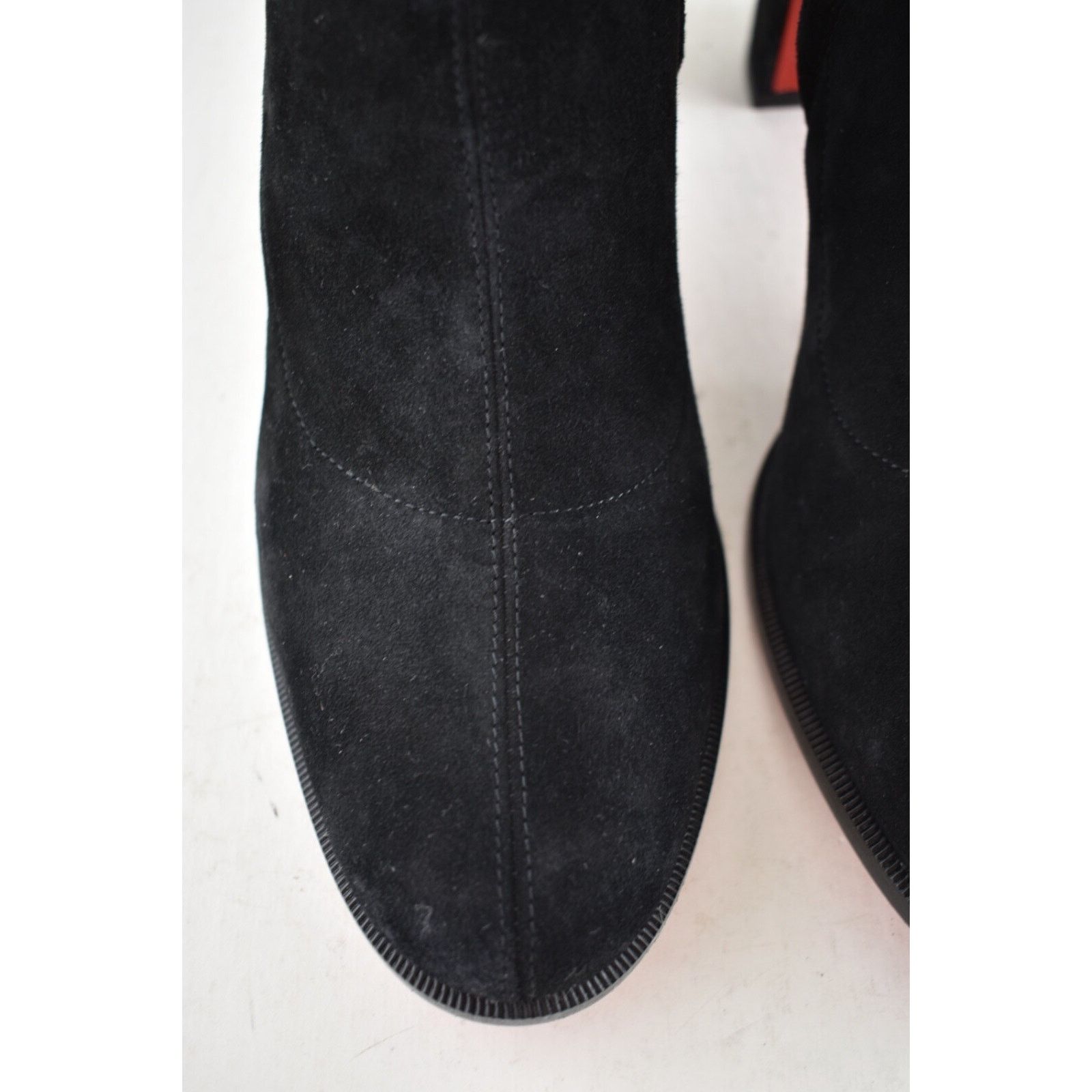Christian Louboutin Christian Louboutin Stretchadoxa 70 Black Suede Block Heel Size US 7 / IT 37 - 6 Thumbnail