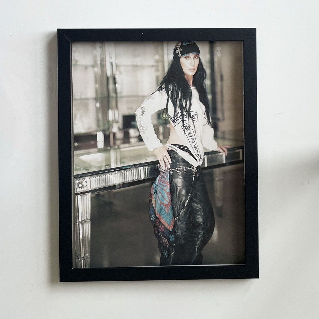 Chrome Hearts × Japanese Brand × Vintage Chrome Hearts Cher photo Poster framed 9x11 Size ONE SIZE - 1 Thumbnail