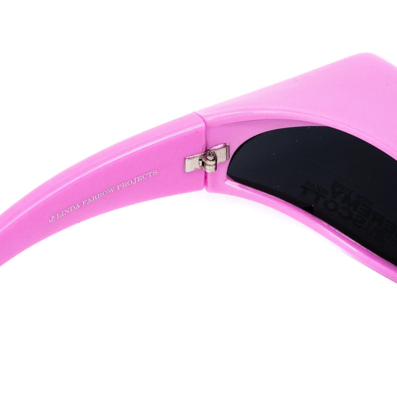 Jeremy Scott Jeremy Scott Pink Visor Cosmic Oval Plastic Sunglasses Size ONE SIZE - 3 Thumbnail