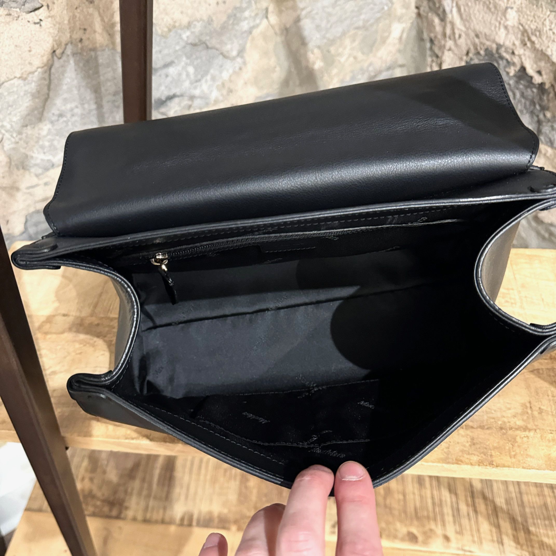 Max Mara Max Mara Black Leather Ottelia J Bag Size ONE SIZE - 9 Thumbnail