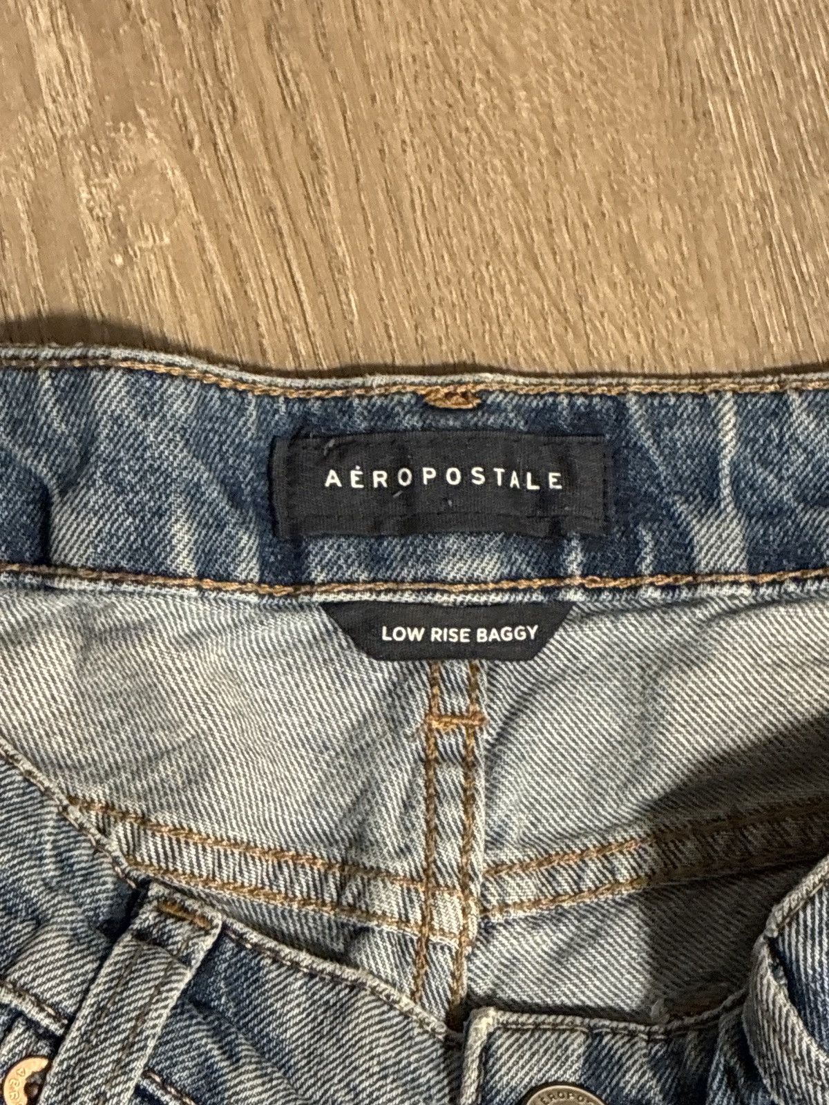 Aeropostale Aeropostale Low Rise Baggy Blue Denim Size 28" / US 6 / IT 42 - 4 Thumbnail