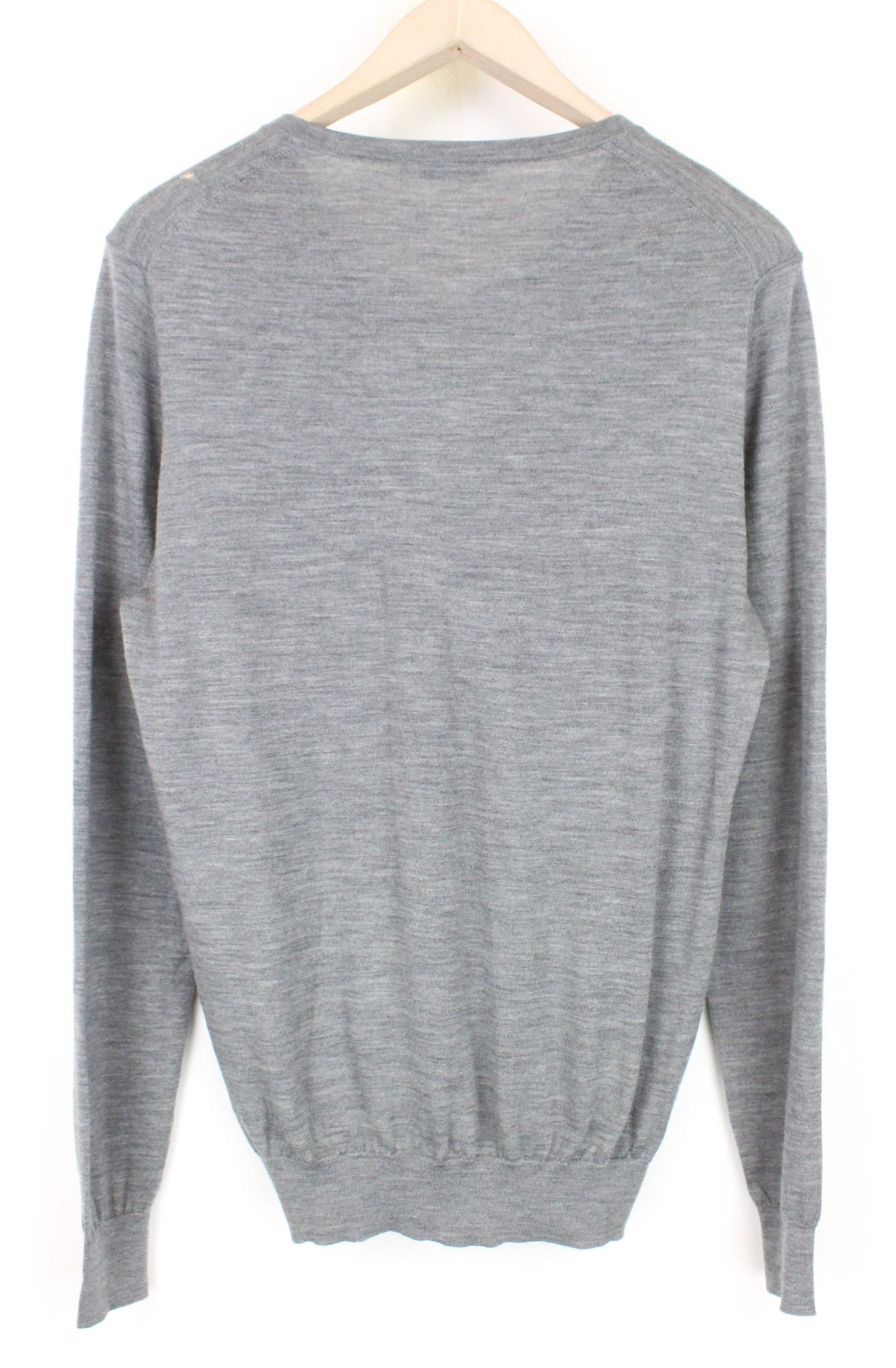 Suitsupply M Grey Merino Wool V-Neck Sweater 67714 Size US M / EU 48-50 / 2 - 2 Thumbnail