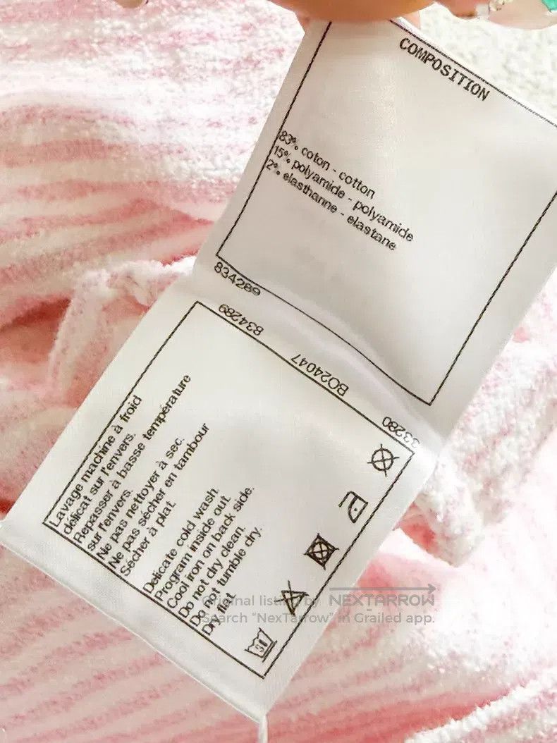 Chanel Chanel 19C cruise series pink and white striped round neck Size S / US 4 / IT 40 - 7 Thumbnail