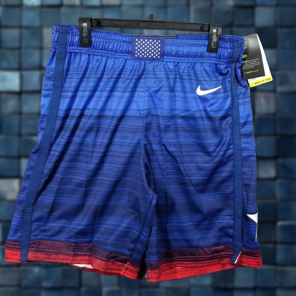 Nike USA Basketball Shorts Blue Medium Mens 32 Athletic Fit Tokyo 2020 Olympics CT6628-451