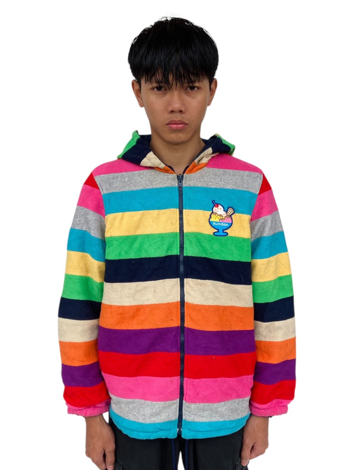 Angel Blue ☠️NEEDGONE☠️1990s Angel Blue Multicolor Reversible Jacket Size US L / EU 52-54 / 3 - 1 Thumbnail