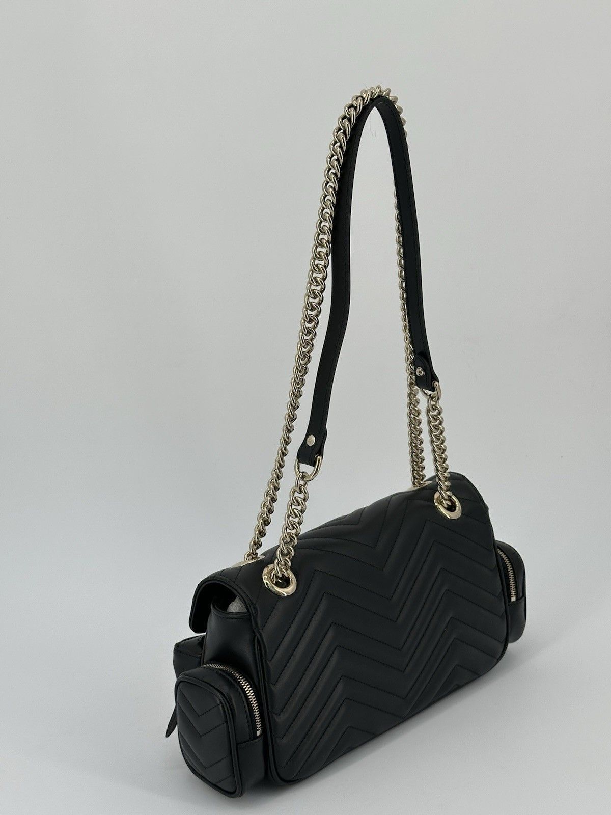 Gucci New Gucci Bag Marmont Leather Black Woman Size ONE SIZE - 10 Thumbnail