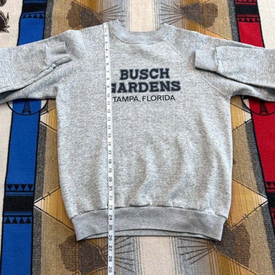 Tultex VINTAGE Busch Gardens Tampa Florida Crewneck Sweatshirt Mens M Gray 80s 90s Pullover Sweatshirt Size US M / EU 48-50 / 2 - 7 Thumbnail