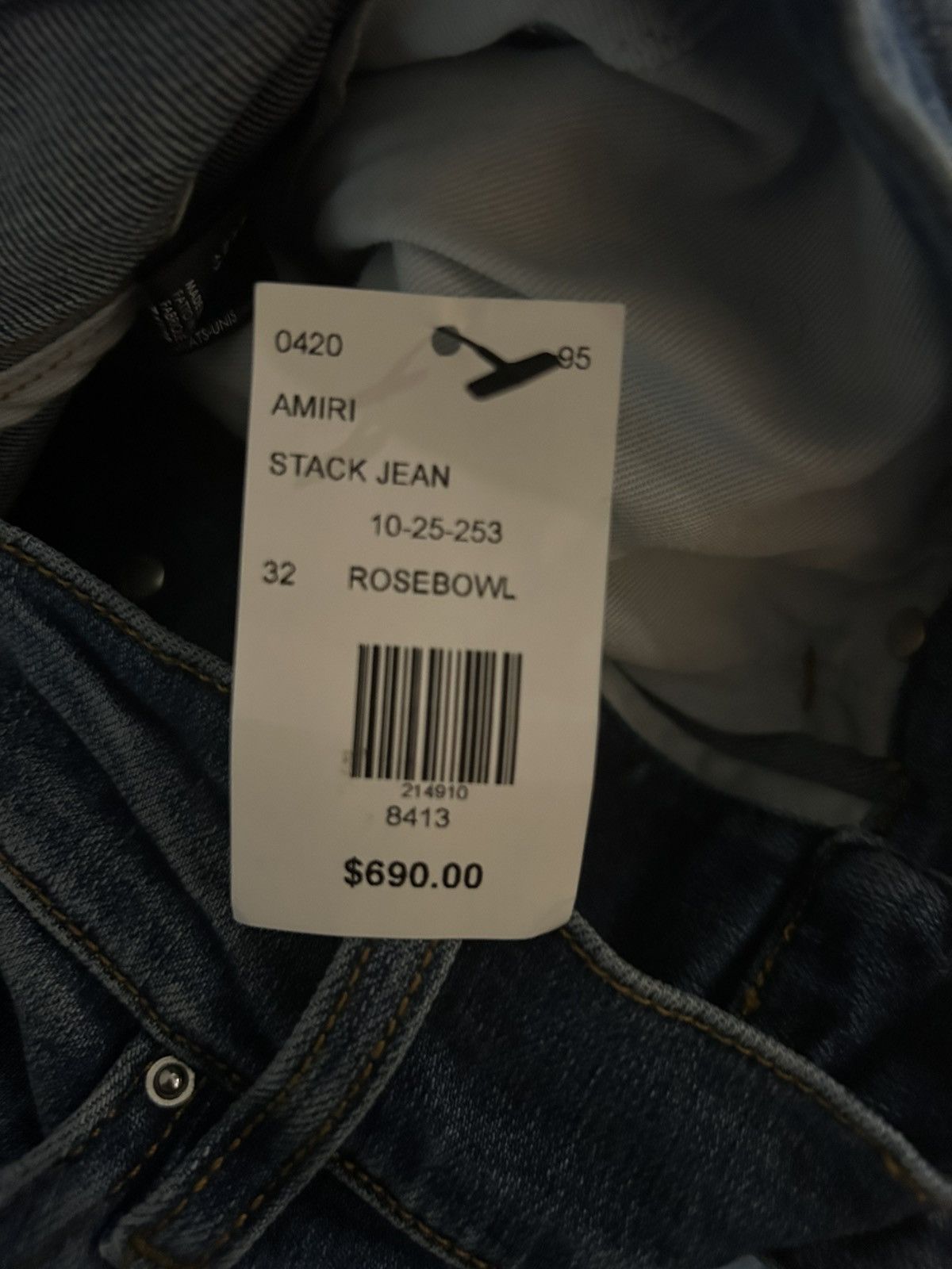 Amiri Amiri Rosebowl Stack Jeans - Blue Size US 32 / EU 48 - 8 Thumbnail